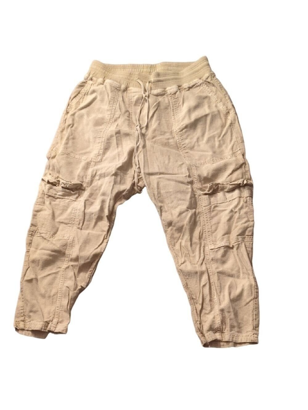 Daily Practice Beige Crop Cargo Pants Size Small